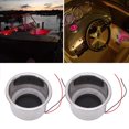 thumbnail image 4 of Porte-gobelet à LED Insert en Acier Inoxydable 8 LEDs Trou de Drainage Bateau Marin Voiture, 4 of 7