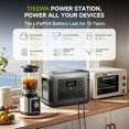 thumbnail image 3 of ALLPOWERS R1500 1800W Continuous / 3000W Peak Solar Generator, 1152Wh LiFePO4 Portable Power Station for Off-Grid, Home, Camping, RV, 3 of 9