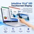 thumbnail image 4 of HP 15 Touchscreen Laptop, 15.6" HD Touch Display, AMD Ryzen 3 3250U, 64GB RAM, 2TB SSD, Numeric Keypad, SD Card Reader, Fast Charge, Windows 11 Home in S Mode, Silver, 4 of 10