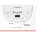 thumbnail image 2 of CUCKOO 12-Cup (Cooked) Rice Cooker, 10 Menu Options: White Rice, Brown Rice & More, Touch-Screen, Nonstick Inner Pot, CR-0605F, White/Silver, 2 of 9