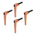 thumbnail image 1 of Unique Bargains 4 Pack M10 x 30mm Male Threaded Stud Adjustable Clamping Lever Handle Bolt Knob Orange, 1 of 6