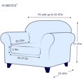 thumbnail image 3 of Subrtex 2-Piece Stretch Striped Jacquard Sofa Slipover, 3 of 6