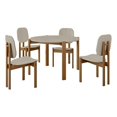thumbnail image 1 of Gales Round 46.54 Dining Table from Engineered Wood in Beige - Set of 5, 1 of 8