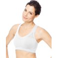 thumbnail image 1 of Hanes Womens Sport Seamless Racerback Sports Bra, M, White, 1 of 3