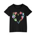thumbnail image 2 of T-Shirts pour Filles, Enfants Garçons Filles T-shirt en Coton Mode Mignon Col Rond Imprimé Tee Manches Courtes Haut, 2 of 5