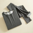 thumbnail image 2 of RXMEKW Ensemble de sous-Vêtements Thermiques pour Femmes, Haut à Manches Longues à Col Rond et Bas, Couche de Base Douce et Chaude pour Temps Froid, Superposition Automne et Hiver, 2 of 3