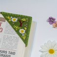 thumbnail image 1 of MesaSe Hand Embroidered Corner Bookmark  Hand Stitched Felt Corner Letter Bookmark  Felt Triangle Bookmark  Cute Flower Letter Embroidery Bookmarks For Book Lovers (summer) ZZZ, 1 of 7