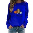 thumbnail image 2 of DPTALR T-Shirt à Manches Longues Col Rond Imprimé Lettres Squash Décontracté Confortable pour Femmes, 2 of 3