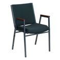 thumbnail image 1 of HERCULES Series Heavy Duty Green Patterned Fabric Stack Chair with Arms, 1 of 9