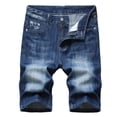 thumbnail image 1 of TopLLC Mens Shorts, Men Pant Shorts Men's High-end Ripped Personality Camouflage Stitching Trend Shorts, 1 of 8