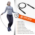 thumbnail image 3 of Sonic Boom M2 High Speed Jump Rope - Patent Pending Self-Locking, Screw-Free Design - Weighted, 360 Degree Spin, Silicone Grip with 2 Speed Rope Cables for Home Workout, & More, 3 of 9