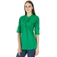 thumbnail image 2 of Robe Haut Boho Unie Tenue Décontractée Tunique Vêtements pour Femmes Coton Robe d'Été, 2 of 4