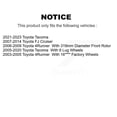 thumbnail image 2 of Transit Auto Front Coated Disc Brake Rotors and Ceramic Pads Kit for Car Toyota Tacoma 4Runner FJ Cruiser KGA-100971, 2 of 11