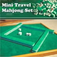 thumbnail image 2 of Mini Mahjong Set with Folding Mahjong Table Portable Mah Jong Game Set For Travel Family, 2 of 8