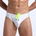 thumbnail image 3 of ylioge Mens Swim Trunks Quick-Drying Swimwear Briefs Boys Solid Drawstring Low Rise Stretchy Lightweight Beach Board Swimming Swimsuits Shorts, 3 of 4
