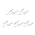 thumbnail image 1 of Unique Bargains 10Set Ribbon Crimp Clamp Ends Lobster Claw Clasps & Chain 35mm Silver White for DIY, 1 of 7