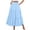 Light Blue, variant on Tumotour Summer Skirt For Women Casual Maxi Skirt A-Line Flowy Ruffle Tiered Elastic High Waist Beach Floral Long Skirts With Pockets