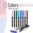 thumbnail image 2 of Mr. Pen- Felt Tip Pens, 8 Pack, 0.7mm Colorful Felt Pens, No Smear, Quick Dry, 2 of 5