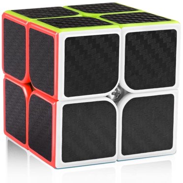 Carbon Fiber 2x2 Speed Cube Magic Cube 2x2x2 Puzzle Toys for Kids