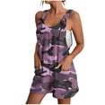 thumbnail image 1 of Penkiiy Combinaison Short à Jambes Larges Sans Manches pour Femme, Rose, 2TG, 1 of 6