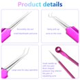 thumbnail image 4 of AMERTEER 10 Pcs Outil pour Enlever les Points Noirs Kit d'Outils pour Popper les Boutons Outil Extracteur de Points Noirs pour le Visage Outils d'Extraction en Acier Inoxydable (Coloré), 4 of 10