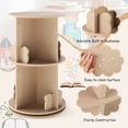 thumbnail image 4 of Gymax Kids Rotating Bookshelf Round Spinning Corner Bookcase w/Bear Baffles Coffee, 4 of 10