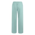 thumbnail image 5 of Timegard Cotton Linen Pants for Women Elastic Waist Drawstring Fall Travel Casual Pants with Pockets, 5 of 5