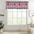 thumbnail image 1 of Independence Day Gnome Kitchen Window Valance Rod Pocket Polyester Curtain for Party and Home Decor, 1 of 6