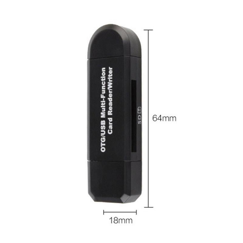 Adaptateur Micro USB OTG vers USB 2.0 Lecteur de Carte SD/Micro SD Mâle avec USB standard T6C8