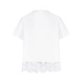 thumbnail image 3 of MeetoTime Kids Short Sleeve Tops Summer Casual Round Neck Gradient Color Lace Layered T-Shirt Tee for Girls, 3 of 4