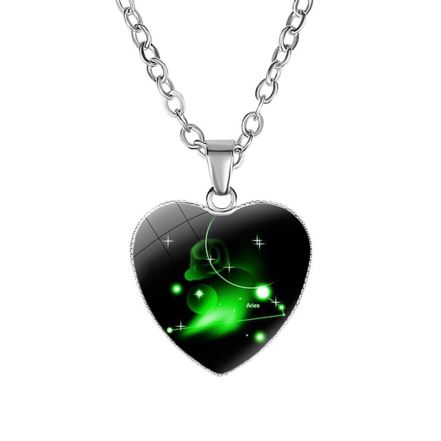Collier Pendentif Constellation Constellation Constellation en Croissant de Mode 12 Constellations