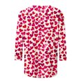 thumbnail image 5 of Penkiiy Chemises de la Saint-Valentin pour Femmes, Graphique Cœur, Col Rond, Hauts Décontractés, Blouses Amples à Manches 3/4, Grande Taille, Tunique 2025 TG Multicolore, 5 of 5