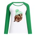 thumbnail image 2 of Black Sweater women Owl Print Stitching Contrast Color Top Sweater Long Sleeves, 2 of 5