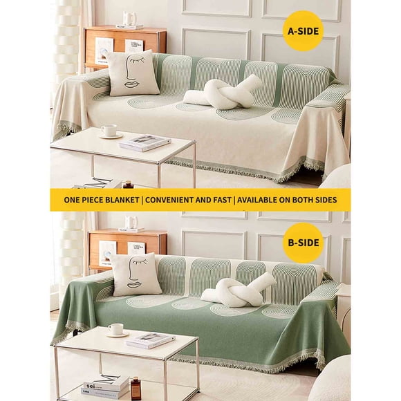 Iumwxz bed sheets Sofa Cover Cloth Sofa Cushion Cover Cloth Scratch All-season Universal Slip Cover Blanket drap lit queen Green polyester Reduced Price
