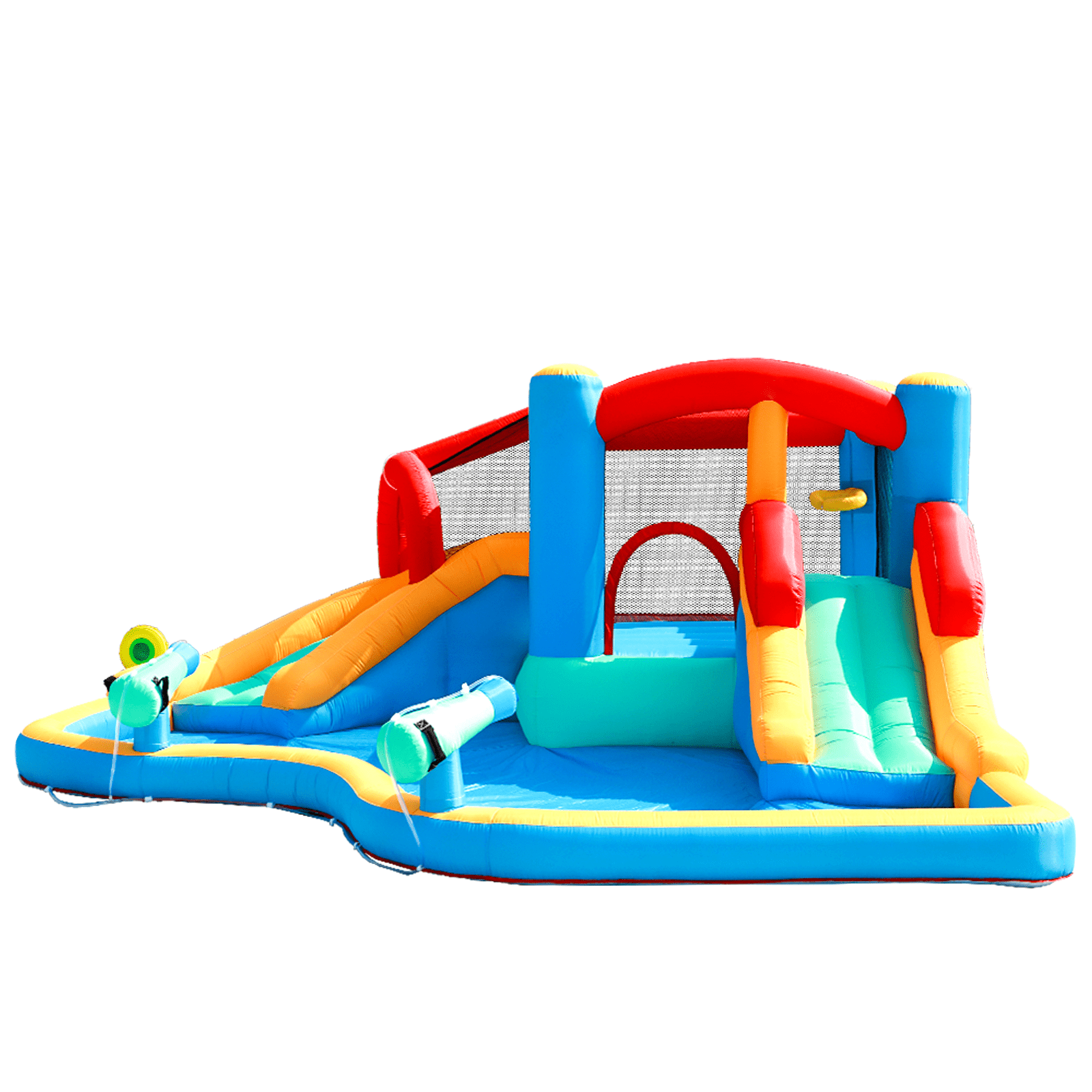 COSTWAY château gonflable 6 1 toboggan et balles