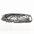 thumbnail image 4 of Chaise ovoïde suspendue extérieure en acier avec support et coussin Mainstays, gris, 4 of 8