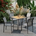 thumbnail image 2 of Outsunny Patio Chairs Set of 4, Stackable Outdoor Dining Chairs, Grey, 2 of 10