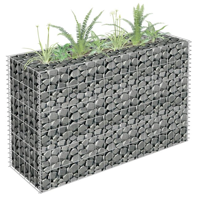 vidaXL Gabion Lit Surélevé Acier Galvanisé 90x30x60 cm