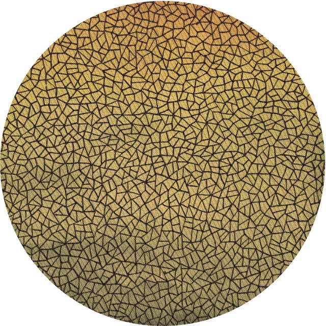 Ahgly Company Tapis d'Intérieur Ronds Transitionnels Jaunes Lavables à la Machine, 5 Pieds Rond