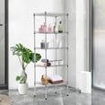 thumbnail image 2 of FDW 5-Tier Wire Shelving Unit, 17" x 12" x 48" Adjustable Metal Storage Rack, Heavy-Duty Storage Shelf for Home & Office Use, Chrome, 2 of 7