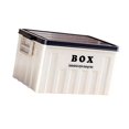 thumbnail image 4 of Luzkey Lidded Storage Bin Storage Box with Lid Versatile Large Container Utility Crate with Handles for Books Transport Organization White Blue, 4 of 7