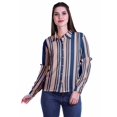 thumbnail image 3 of Moomaya Chemise Boutonnée Col Classique Manches Longues Haut d'Été Tenue Décontractée, 3 of 4