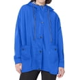 thumbnail image 2 of Kcodviy Womens Rain Jacket with Patchwork Windbreaker Hood Lightweight Long Sleeve Womens Rain Coats with Hood Lightweight Windbreaker Zip Up Drawstring Cute Windbreakers for Women Raincoat with Poc, 2 of 5