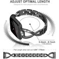 thumbnail image 3 of Bracelet Bling Compatible avec Fitbit Versa/Versa 2 Bracelets pour Femmes Bracelets en Acier Inoxydable de Remplacement pour Versa Lite Edition/Versa SE Accessoires Élégant Bracelet en Métal Argent+or Rose, 3 of 9