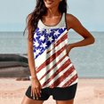 thumbnail image 4 of Weiqiqre Bikini Sets Women Plus Size Two Piece Tummy Control Bathing Suits Blouson Tankini Top with Boy Shorts, 4 of 6