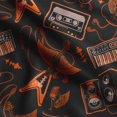 thumbnail image 1 of Soimoi Musical Instruments Printed, Poly Canvas Fabric, Decor Sewing Fabric by The Yard 56 Inch Wide,Decorative Fabric for Curtains Tote Bags, Orange & Black, 1 of 5