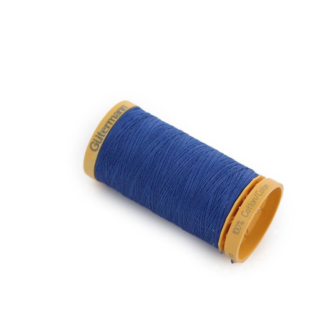 GÜTERMANN Cotton 50wt Thread, 250 m (273.4 yd), Black, Strong & Lustrous for Sewing