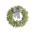 thumbnail image 1 of Spring Wreaths for Front Door,Spring Bow Artificial Leaf Eucalyptus Plants Wreath, Home Front Door Wall Window Decoration, 1 of 6