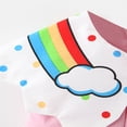 thumbnail image 4 of Robe Trapèze Sans Manches pour Bébé Fille, Arc-en-Ciel, Nuage, Cœur, Robe Patchwork, 4 of 9