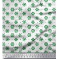 thumbnail image 1 of Soimoi Poly Georgette Fabric Dot & Snow Flakes Floral Decor Fabric Printed Yard 52 Inch Wide, 1 of 5